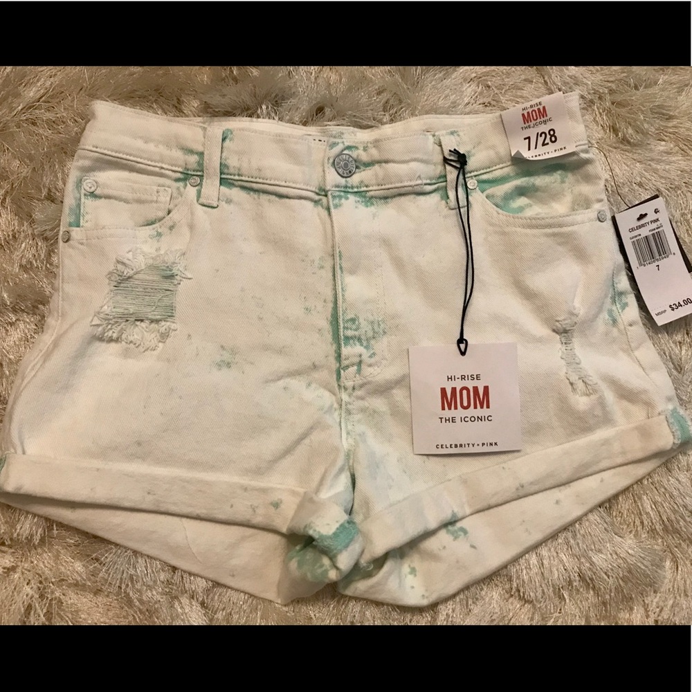 Celebrity Pink Hi Rise “Mom Jeans” Jean Shorts